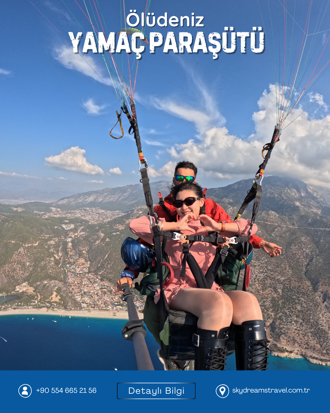 Fethiye günbatımı altın saat yamaç paraşütü